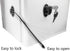 REZIPO - Refrigerator Door Lock with 2 Keys, File Drawer Lock, Freezer Door Lock and Child Safety Cabinet Lock by REZIPO Black...